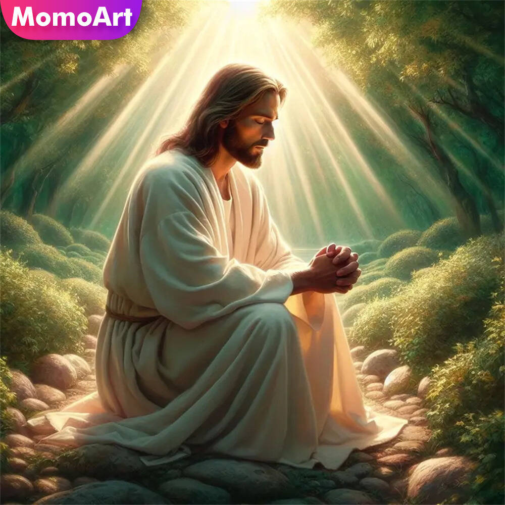 Embroidery Jesus - موموارت الدب الماس الفسيفساء الحيوان كامل