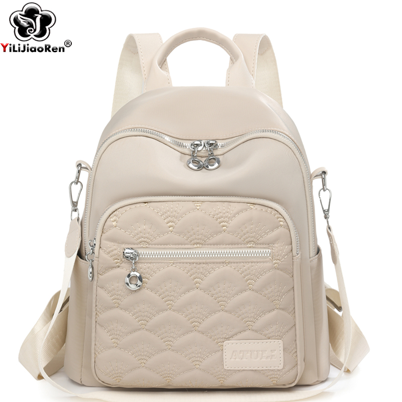 Embroidery Simple - حقيبة كتف نسائية عصرية Daypack مقاومة