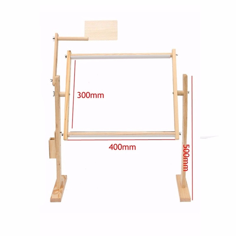 Embroidery Hoop Stand - حامل أرضي بإطار خشبي قابل للتعديل
