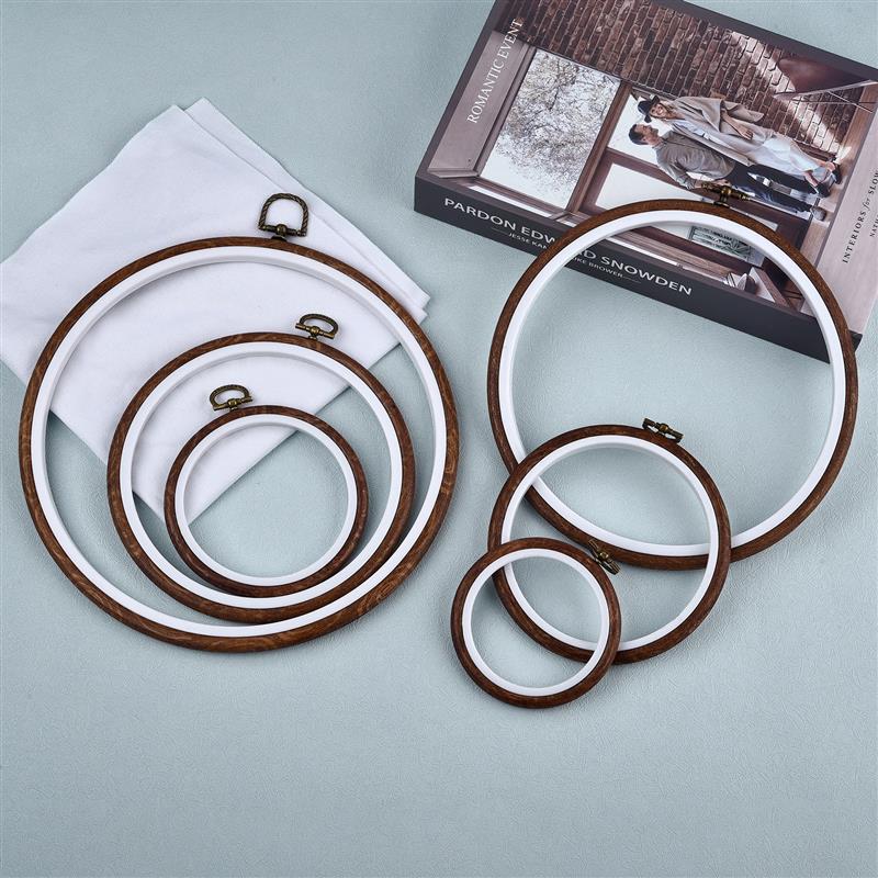 الجولة البيضاوي خشبية اللون حل - مراجعة Embroidery Hoop Stand وسعره