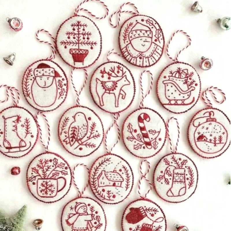 مجموعة تطريز عيد الميلاد للمبت - مراجعة Embroidery Xmas Ornaments وسعره