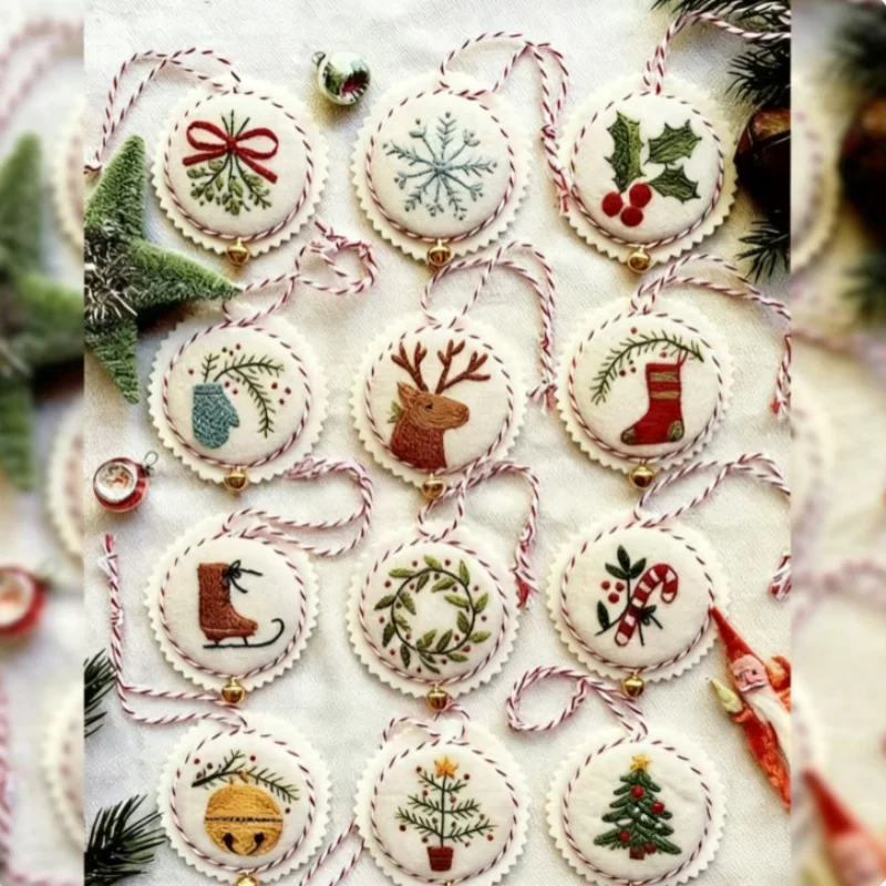 مجموعة تطريز عيد الميلاد للمبت - مراجعة Embroidery Xmas Ornaments وسعره