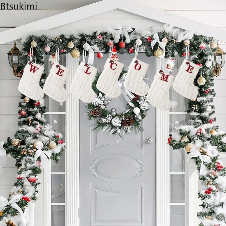 جوارب محبوكة مطرزة برسائل عيد  - مراجعة Embroidery Xmas Ornaments وسعره