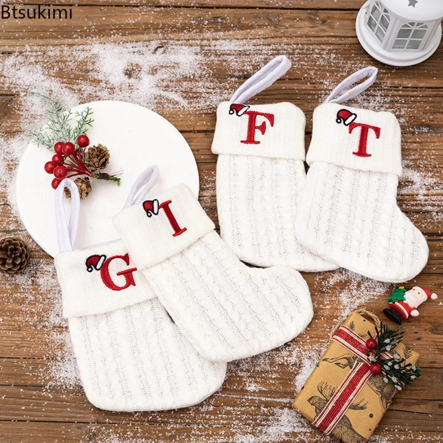 جوارب محبوكة مطرزة برسائل عيد  - مراجعة Embroidery Xmas Ornaments وسعره