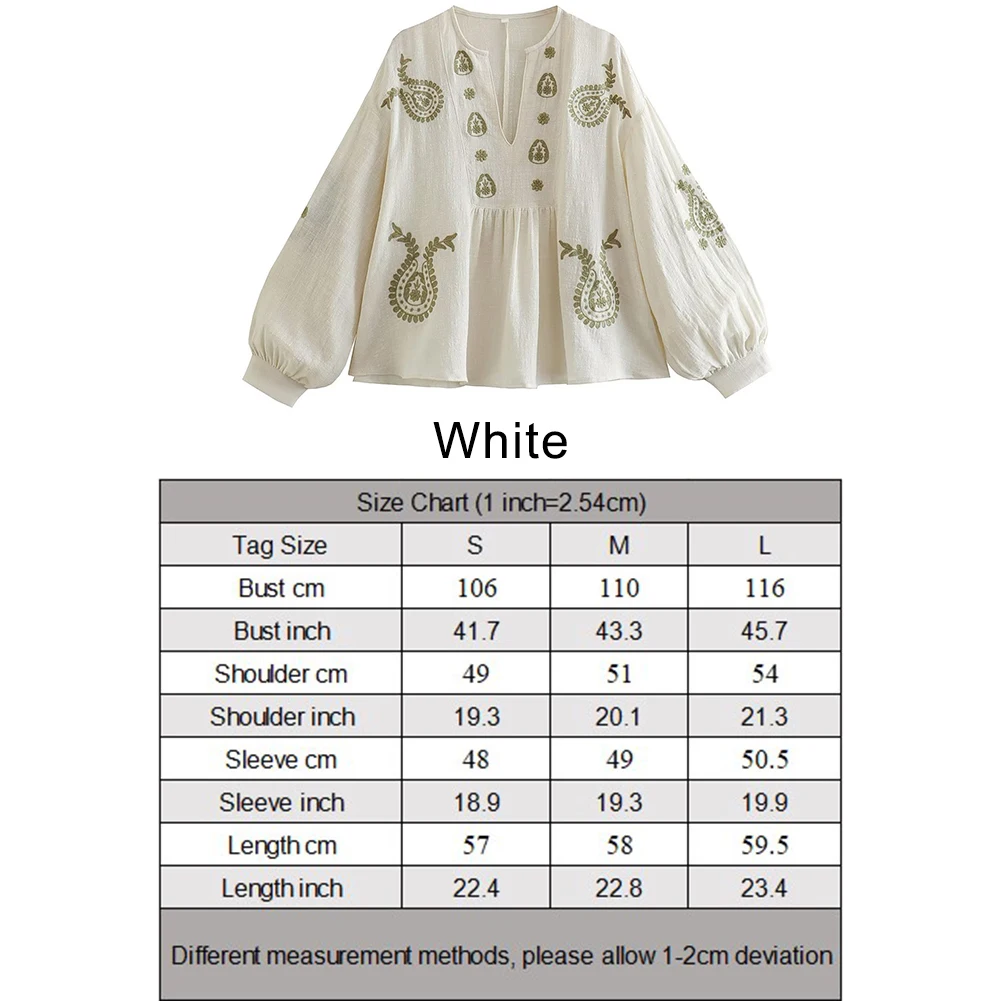 قميص نسائي جديد فضفاض من القطن - مراجعة Embroidery Blouse وسعره