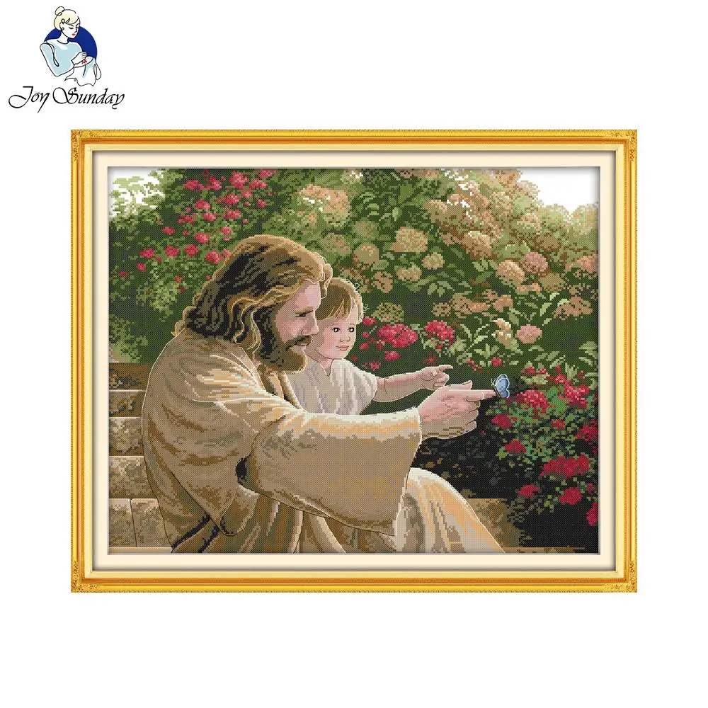 Joy Sunday Jesus and A Kid الت - مراجعة Embroidery Jesus وسعره