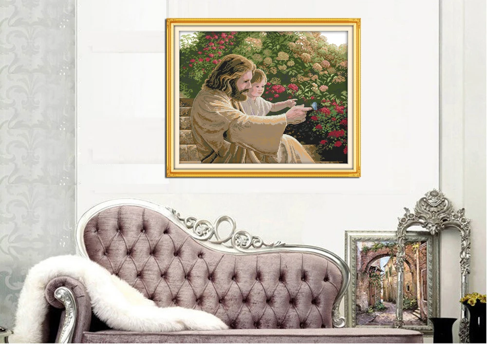 Joy Sunday Jesus and A Kid الت - مراجعة Embroidery Jesus وسعره