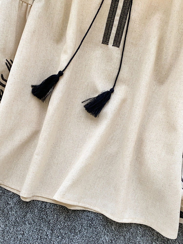 بلوزة نسائية بوهيمية الطراز مط - مراجعة Embroidery Blouse وسعره