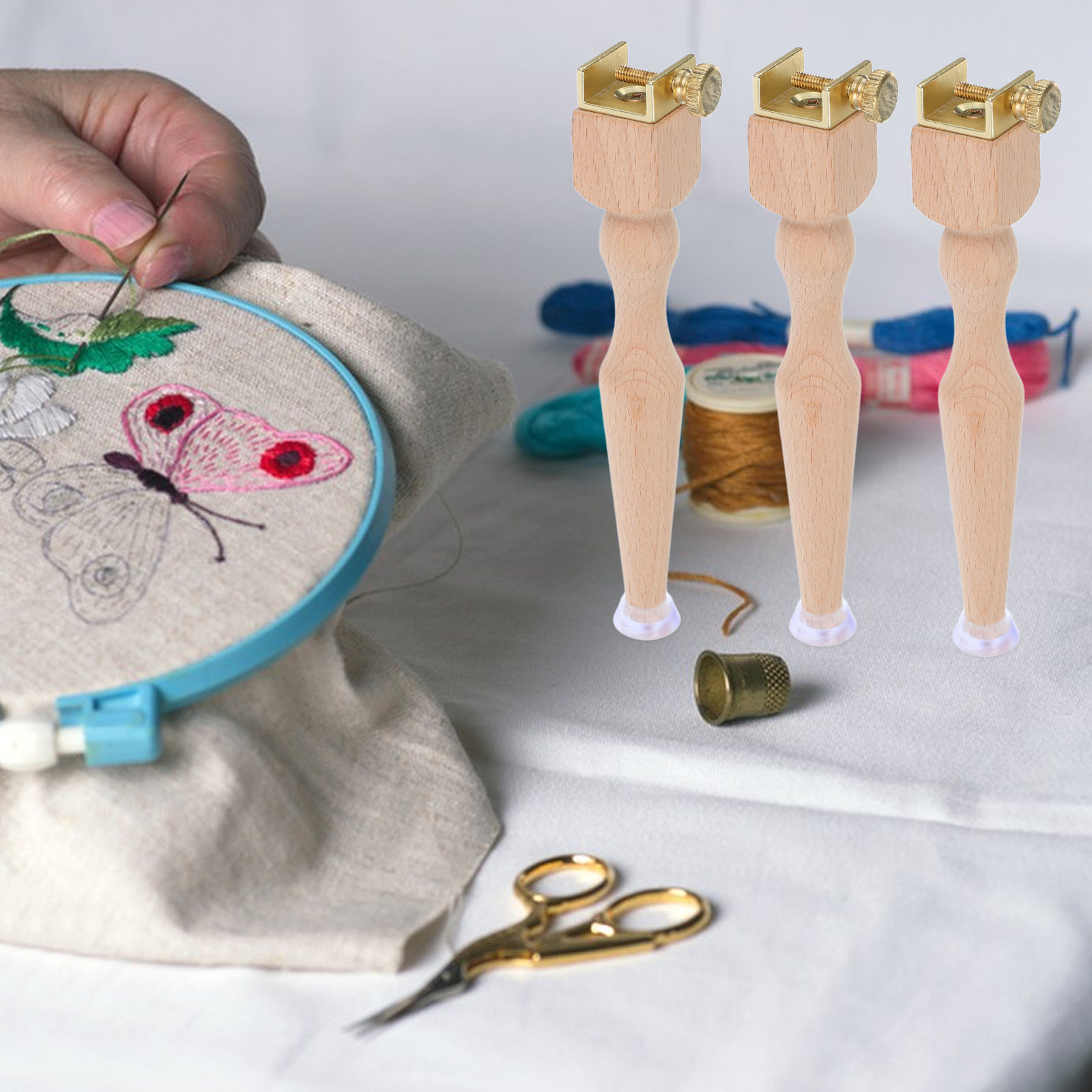 3 قطع من أرجل حامل إطار التطري - مراجعة Embroidery Hoop Stand وسعره