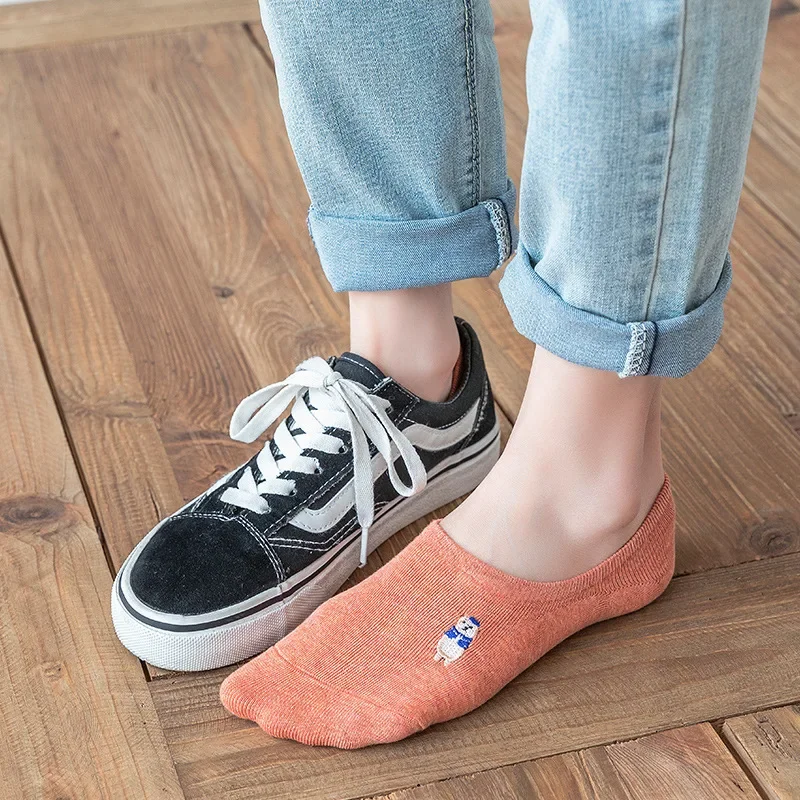 الصلبة القطن النساء الجوارب ال - مراجعة Embroidery On Socks وسعره