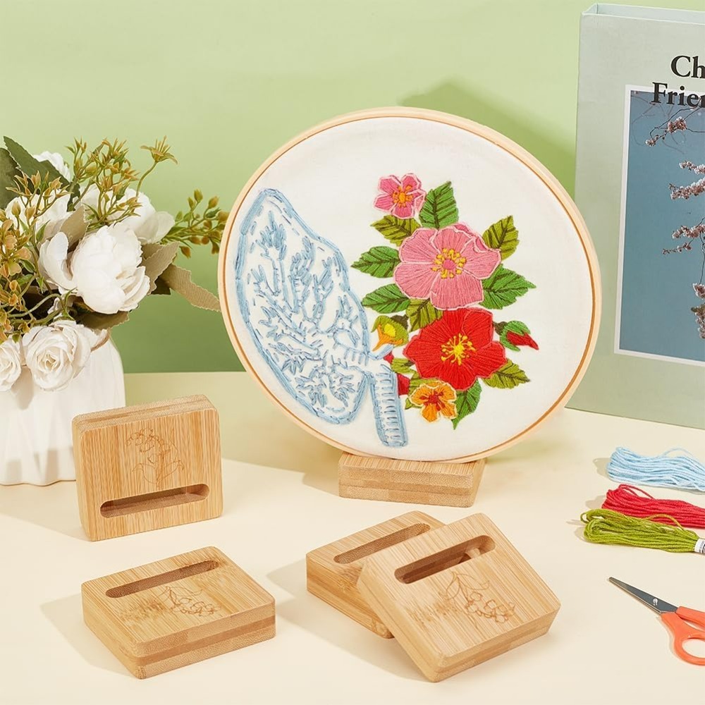 6 قطعة طوق التطريز مستطيل عرض  - مراجعة Embroidery Hoop Stand وسعره